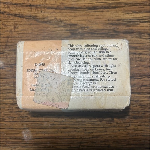 Vintage 80's Jorsa Spot Buffing Soap 4 Oz. - Picture 2 of 5